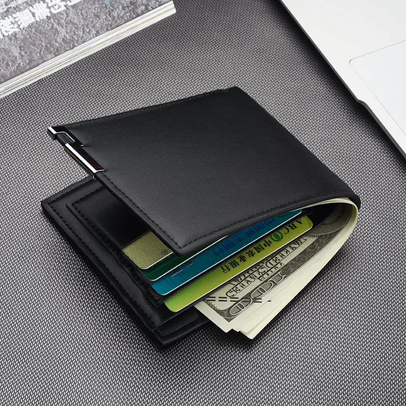 Leather Car Short Men Wallet Purse With Card Holder License Accessories For Tesla Model 3 Model S ModelX Model Y Roadster SpaceX