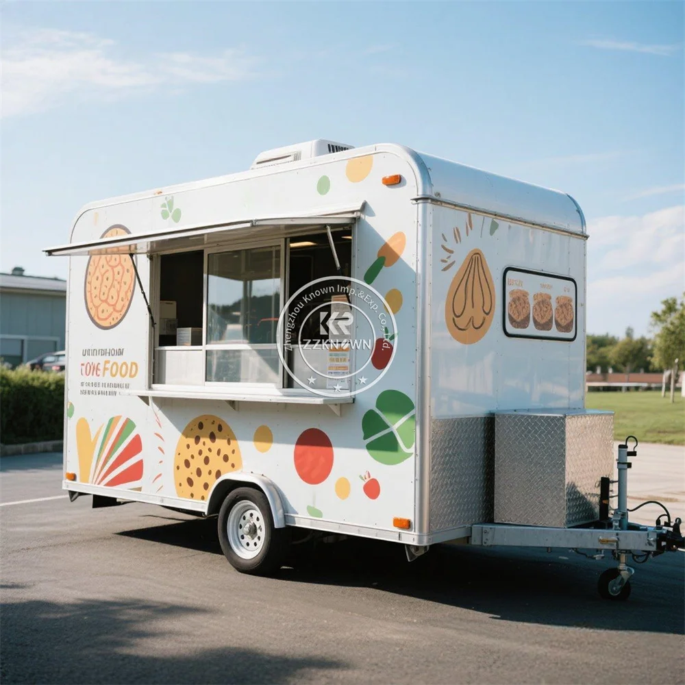 Camión de comida personalizado, carrito de venta de alimentos, carrito de helados callejero, remolque, restaurante callejero, remolque de Catering de concesión a la venta