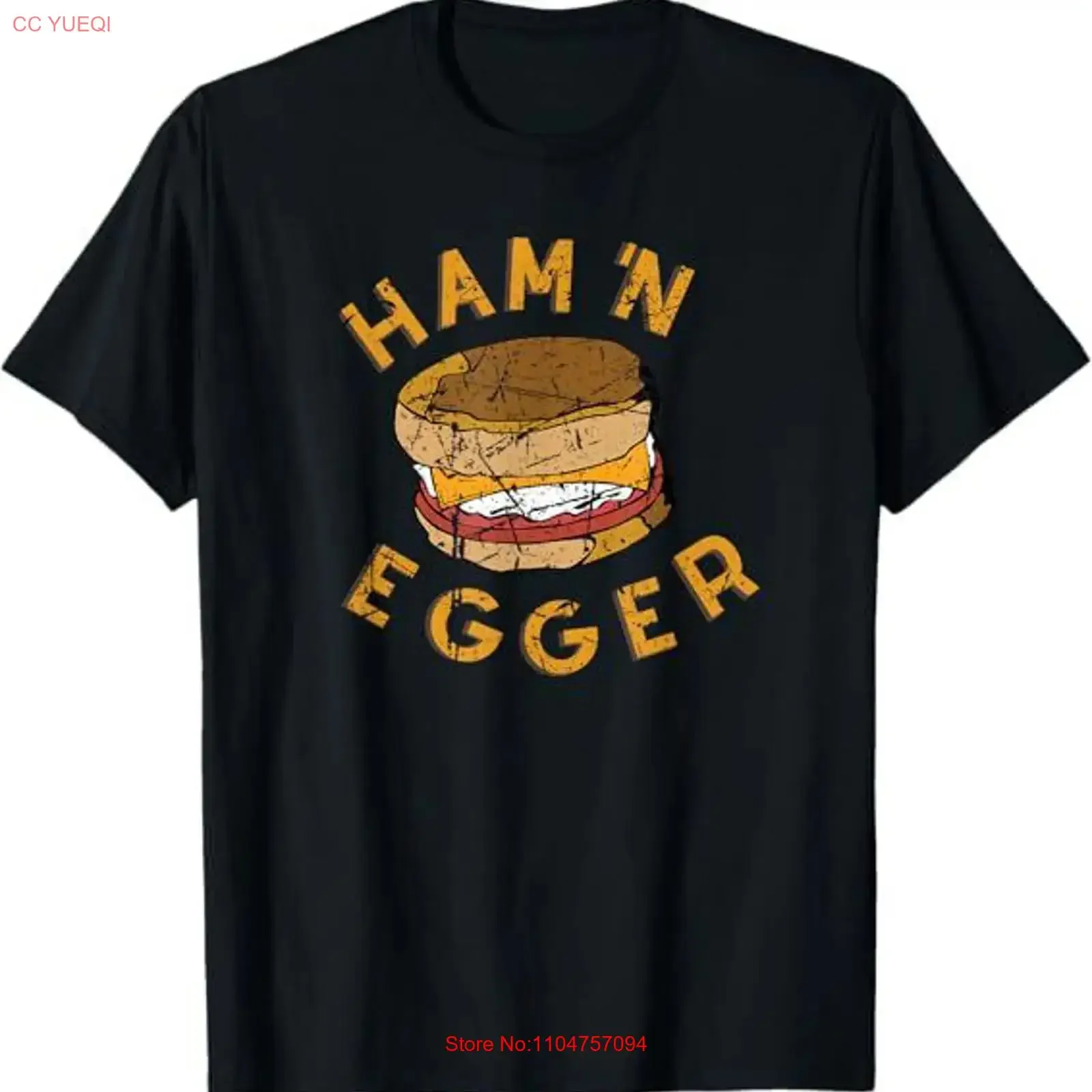 NUEVA CAMISETA LIMITADA con Diseño Divertido de Lucha Libre de los Años 80, Ham 'n Egger, Tallas S-3XL, Estilo Vintage Lavado, Casual, Ligeramente Urbano, Unisex