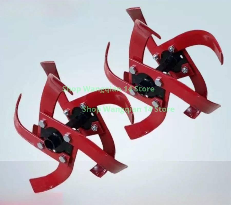 1 Pair Micro Tiller Dry Land Knife Assembly Accessories 2 Sets 4 Short Knives Agricultural Machinery Plowing and Loosening Soil