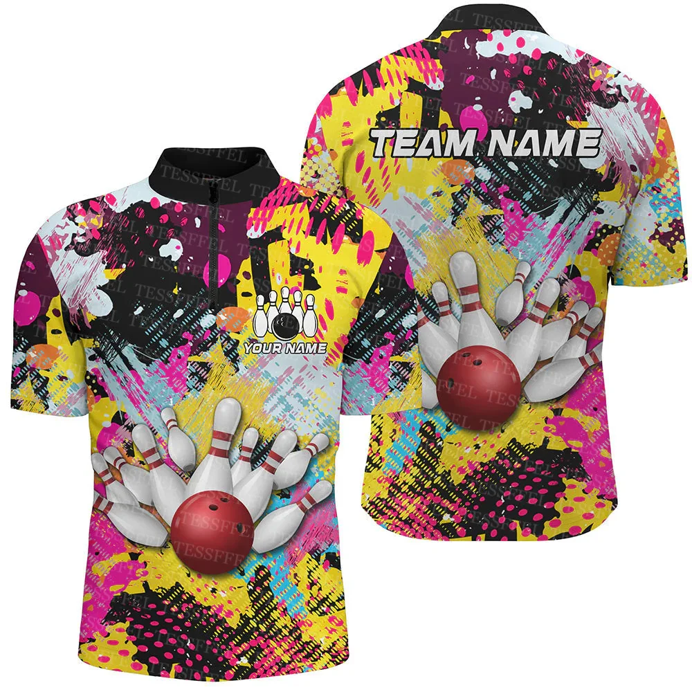Benutzerdefinierte Name Graffi – Short Sleeve Bowling Shirt Retro Bewertung und Preis