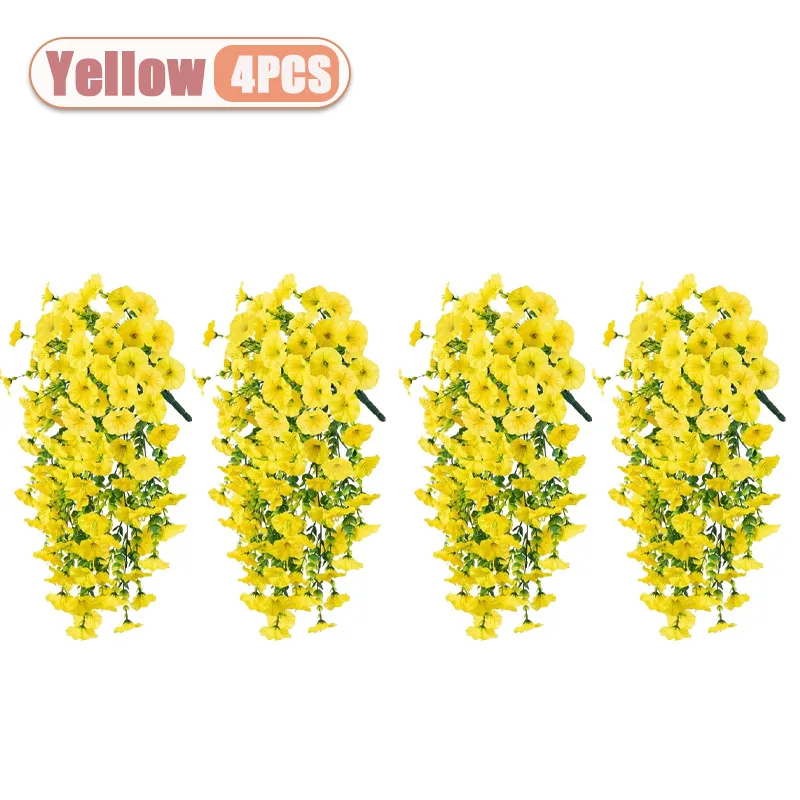 2-8PCS Indoor Outdoor Kunstmatige Morning Glory Muuropknoping Faux Bloemen Home Decor Tuin Bloemstuk Decoraties - afbeelding 1