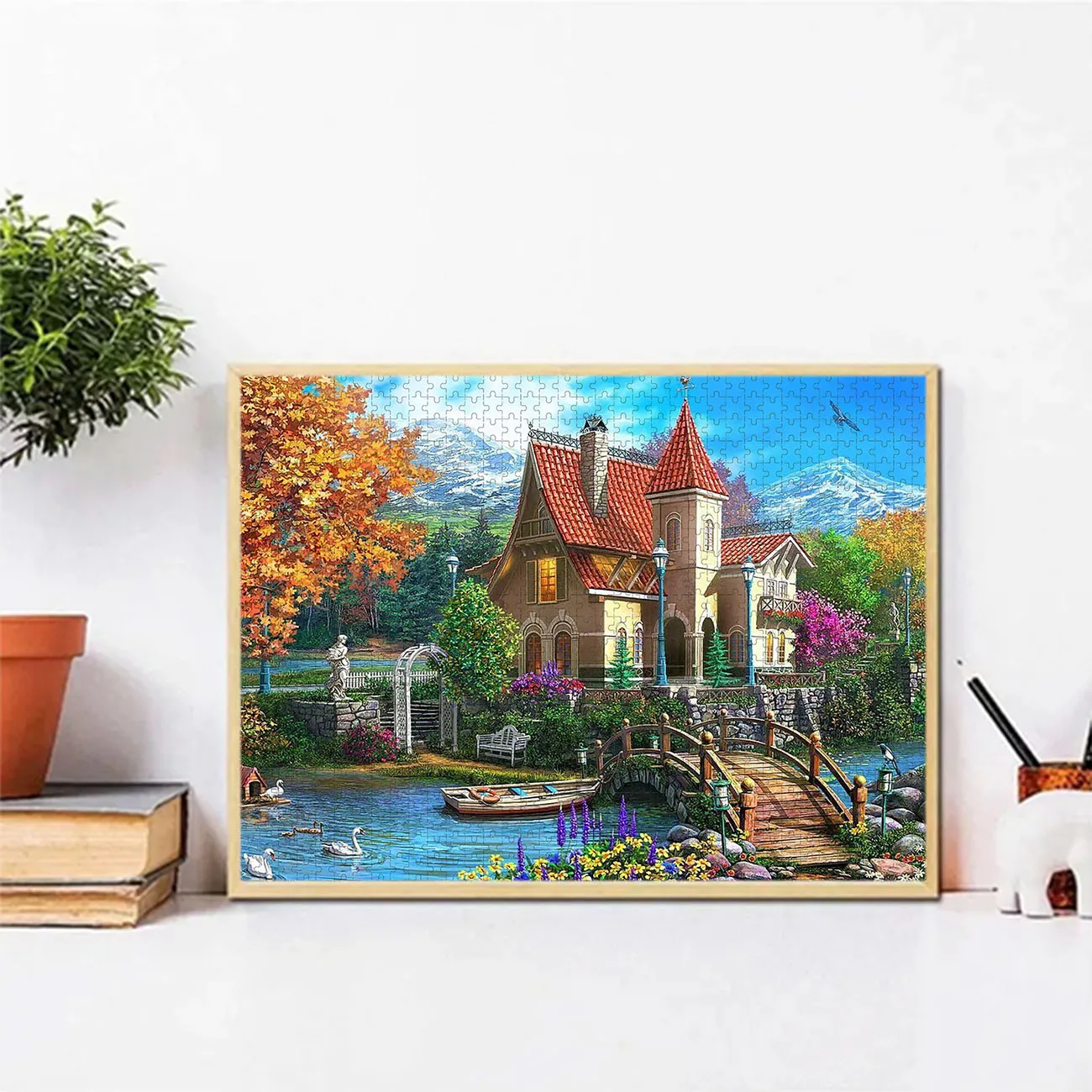 500/1000-piece Adult Puzzle - Premium Thick Cardboard, Challenging Large Jigsaw Assembly, Christmas/Festive Gift