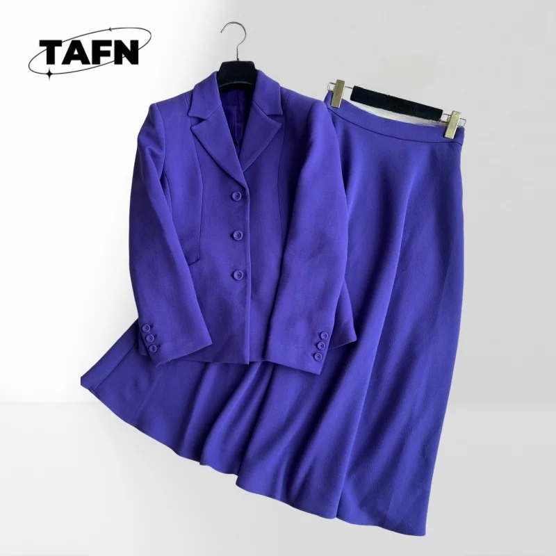 

New European and American Style Wool Warm Windproof Casual Women's Suit Fashion Classic Advanced Blazer 2 piece setA25297