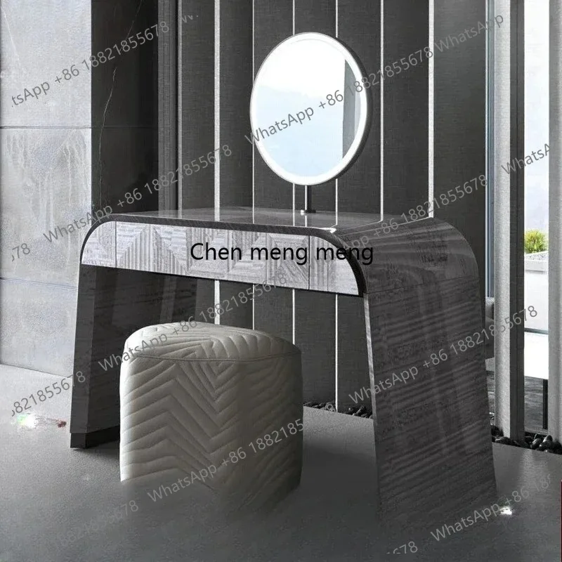 

Luxury series dressing table contemporary art makeup table high-end minimalist solid wood dressing table