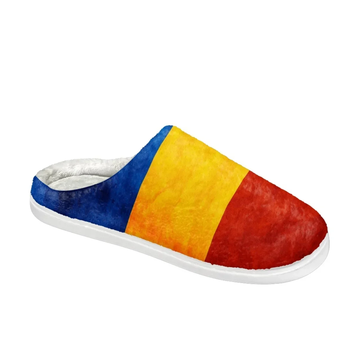 Winter Female Shoes Colombia Flag Cotton Slippers Women Household Indoor Warm Footwear Non-Slip Platform Slippers