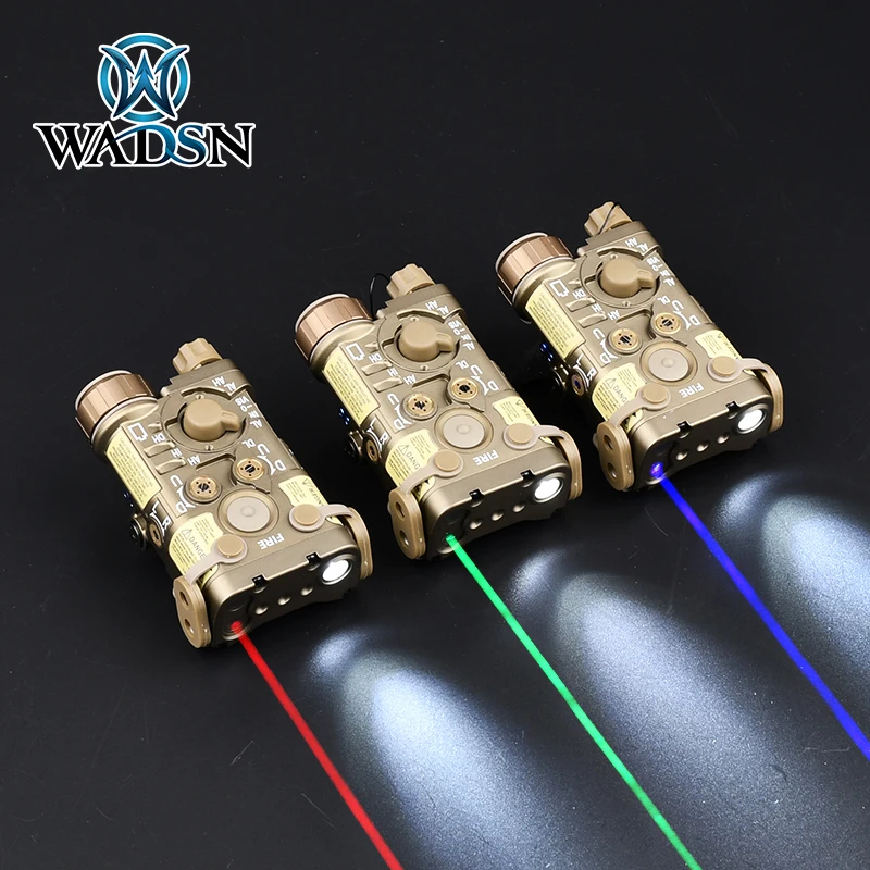 Imagem -02 - Wadsn Airsoft Tático L3-ngal Metal de Alta Potência Vermelho Verde Azul ir Laser Led Lanterna Estroboscópica 150lm Visando an Peq15 Arma Luz