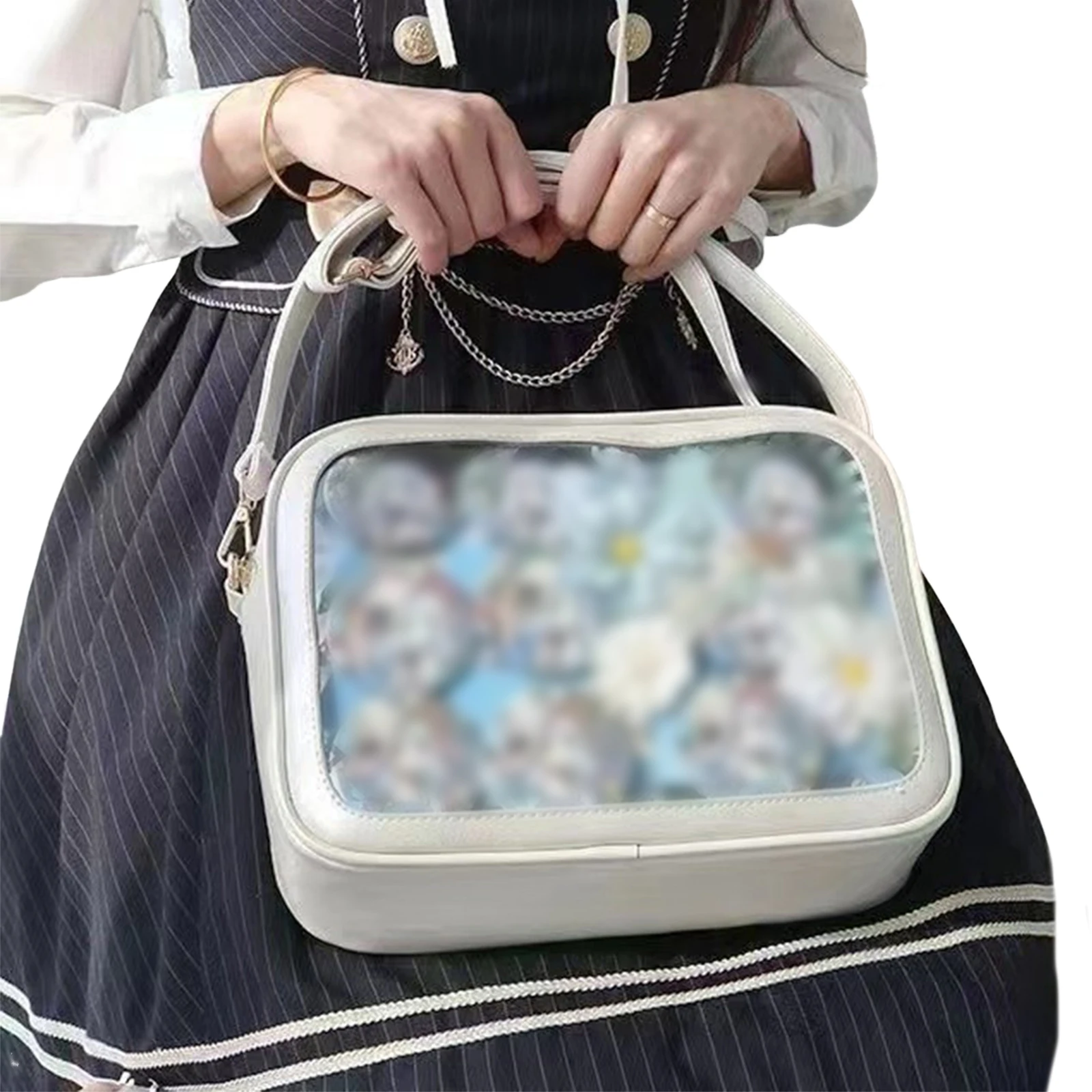 

Женская сумка-мессенджер в стиле Лолита с держателем для значков, мультяшная сумка-кроссбоди с возможностью самостоятельного украшения значками