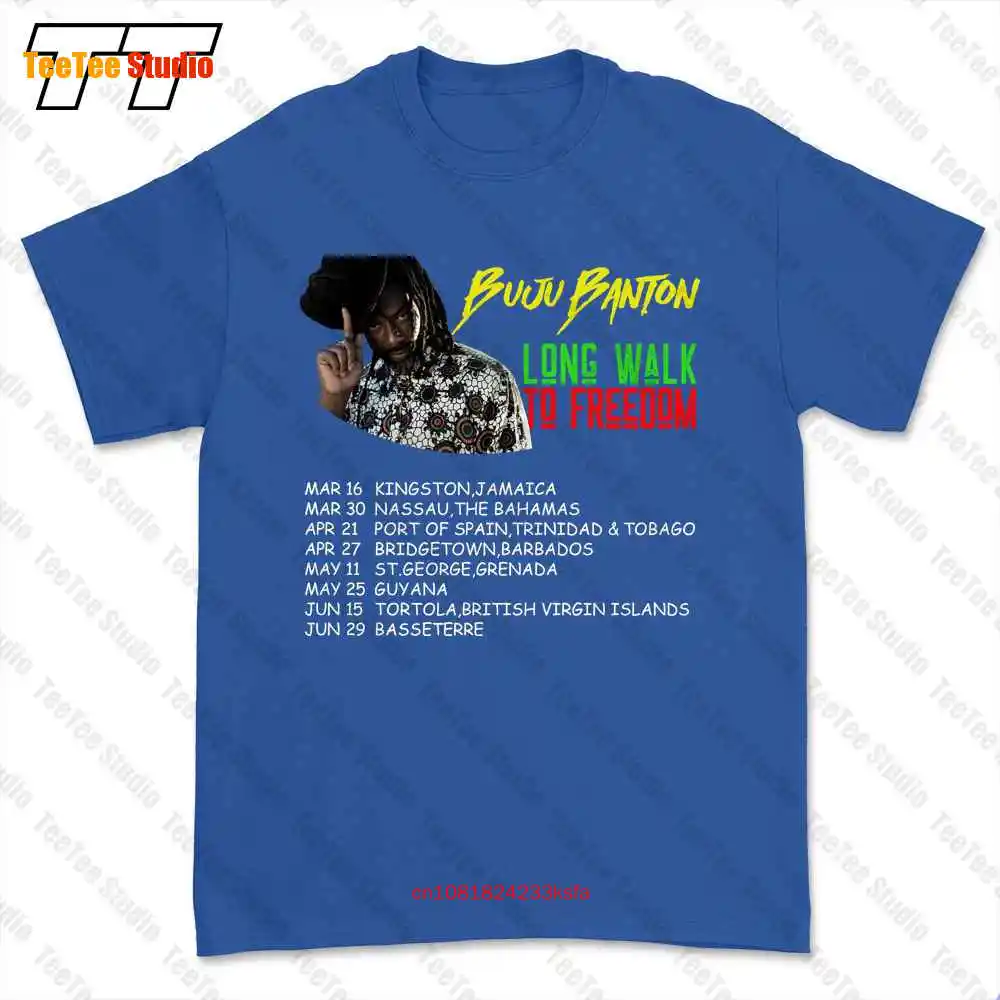 Buju Banton Dj Reggae Long Walk To Freedom Tour T-shirt Tee BKKB