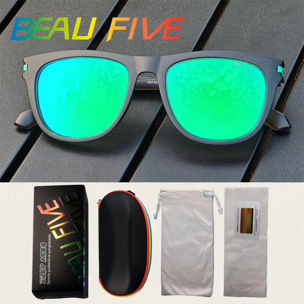 

BEAU FIVE Polarized Fishing Sunglasses UV400 for Men Women Driving Cycling Running Hiking Outdoor Mirror Lens Lightweight Eyewea