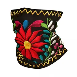 Mexico Mexican Embroidered Flower Bandana Neck Cover Print Colorful Balaclavas Wrap Scarf Cycling Outdoor Sports Men Women Adult