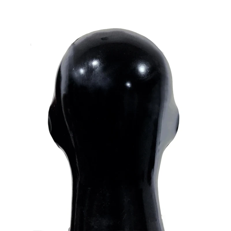 Unisex Latex Hoods With Micro Cosplay Hood Mask 0.4MM Rubber Customizable zippers and colors