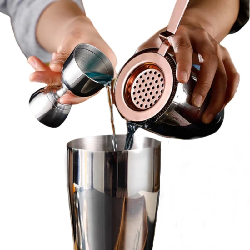 

Shaker Barware Set - 4 Pieces Cocktail Shaker Bar Set Copper Gold Plated Bartender Cocktail Set