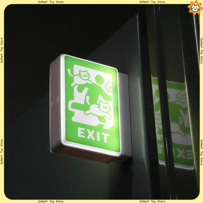 Run Away With Kitten Puppy Fridge Magnets Exit Of Work Mini Light Box Cute Creative Luminous Magnetic Cartoon Home Decor Gifts