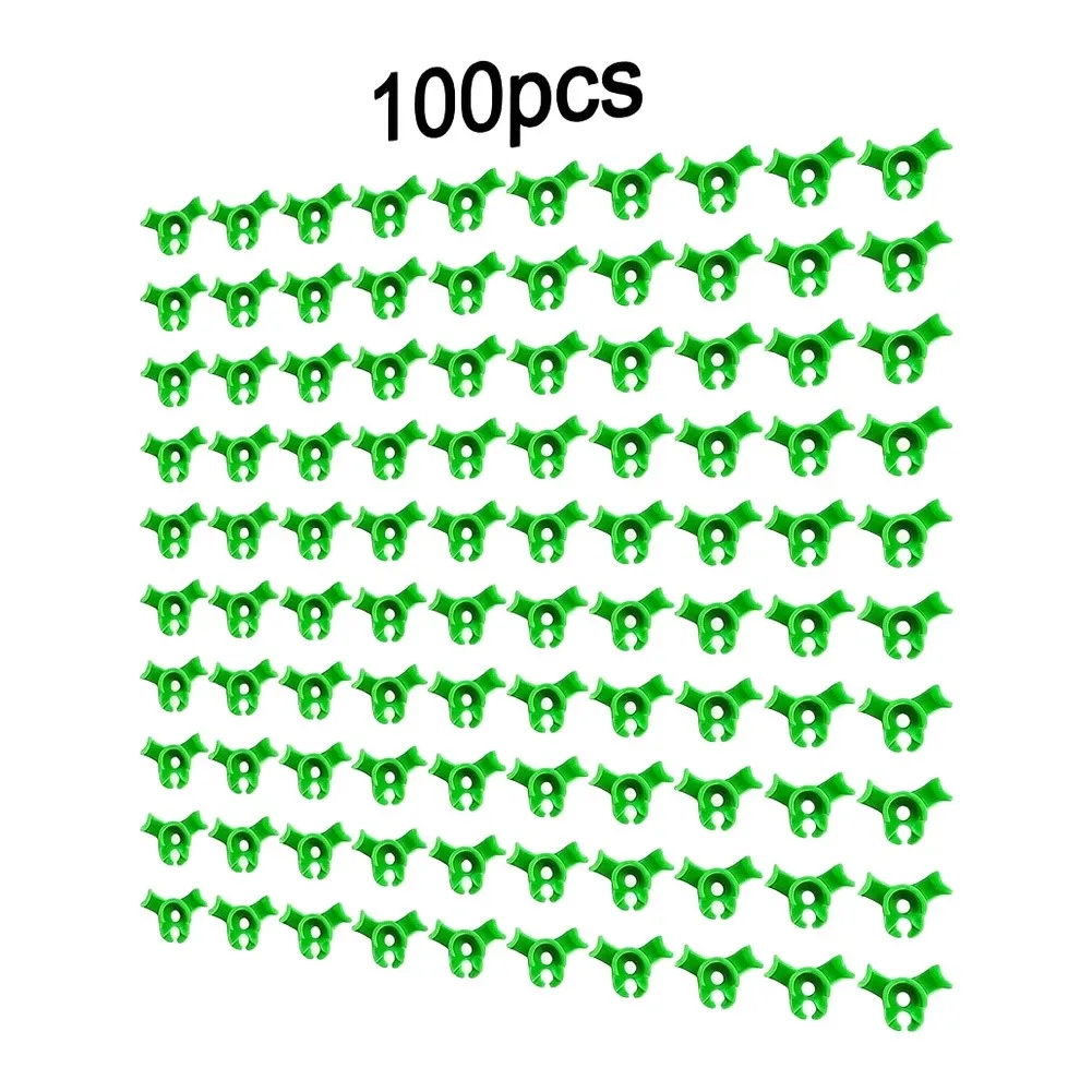100 Count Garden for stem Clips for Redirecting Growth Direction in Tomato Cages Trellises and Vertical Grow Walls