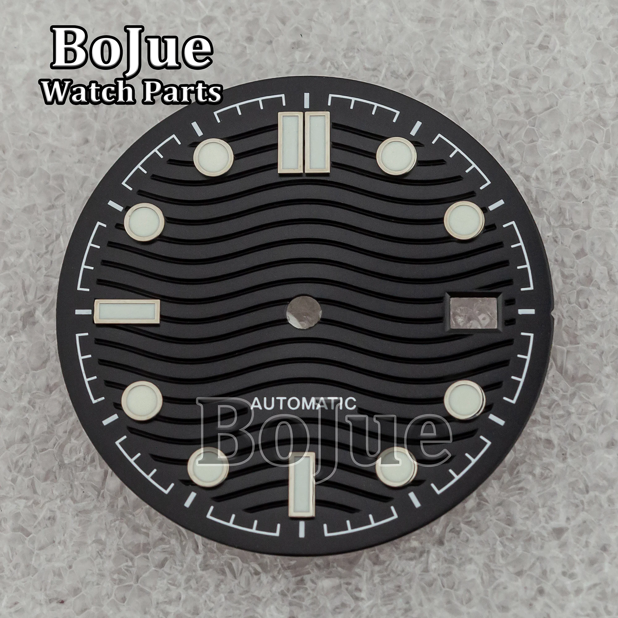 31mm Watch Dial Hands Needles For Seamaster 300 Series NH35A NH36 Movement 3 O‘clock Date Green Luminous Automatic Watch Parts - Image 6