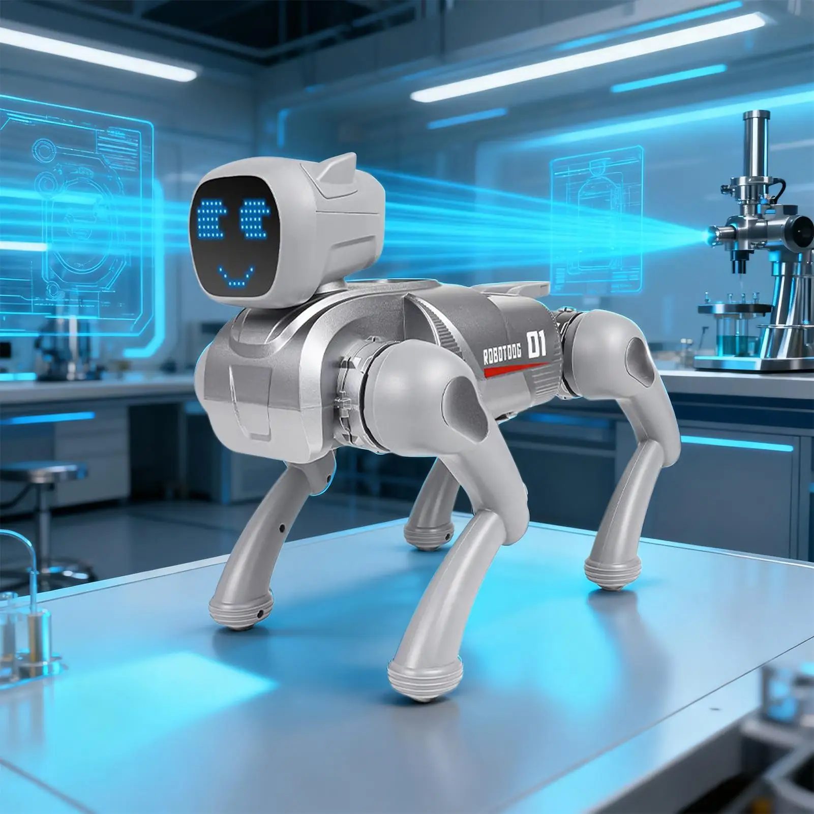 Chien robot interactif à commande vocale, jouets éducatifs, marche intelligente, animaux de compagnie pour enfants filles, voyage à domicile en intérieur