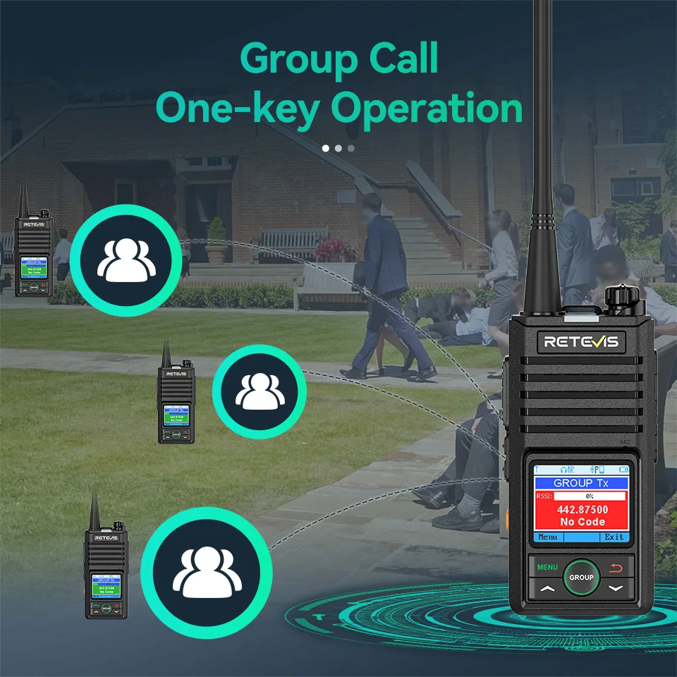 Retevis RB658 RB58 UHF Walkie-Talkies Bluetooth APP Programmierung KI-Rauschunterdrückung Walkie-Talkie Unterstützt iOS/Android für Hotels – Detail 9