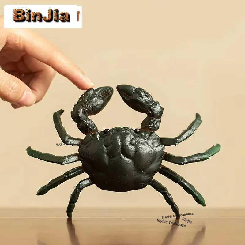 Creative Color-changed Crab Tea Pet Zen Lid Holder Tea Play Figurine Toys Handmade Sculpture Crafts Desktop Decoration Tea Items