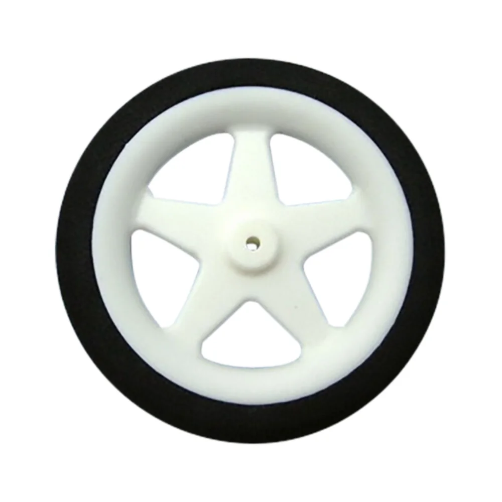 10 Pcs Super Light 5-Spoke Wheels (Sponge Tire) Color White For RC Airplane Replacement Toys Plane Accessory