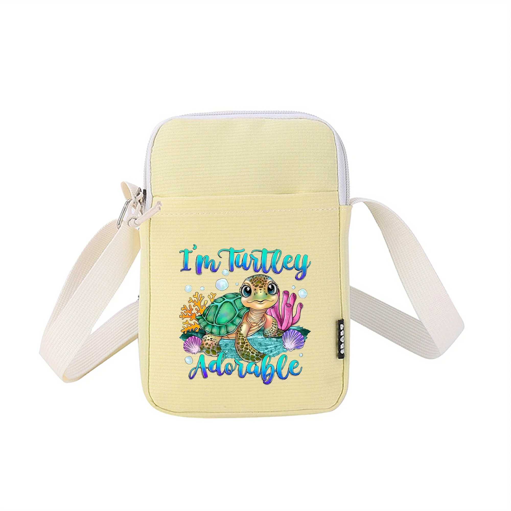 حقيبة الهاتف المحمول بنمط السلحفاة المرجانية، محفظة عصرية مطبوعة للعملات المعدنية، متعددة الوظائف، حقيبة كروس صغيرة بسحاب، أفضل هدايا الهالوين