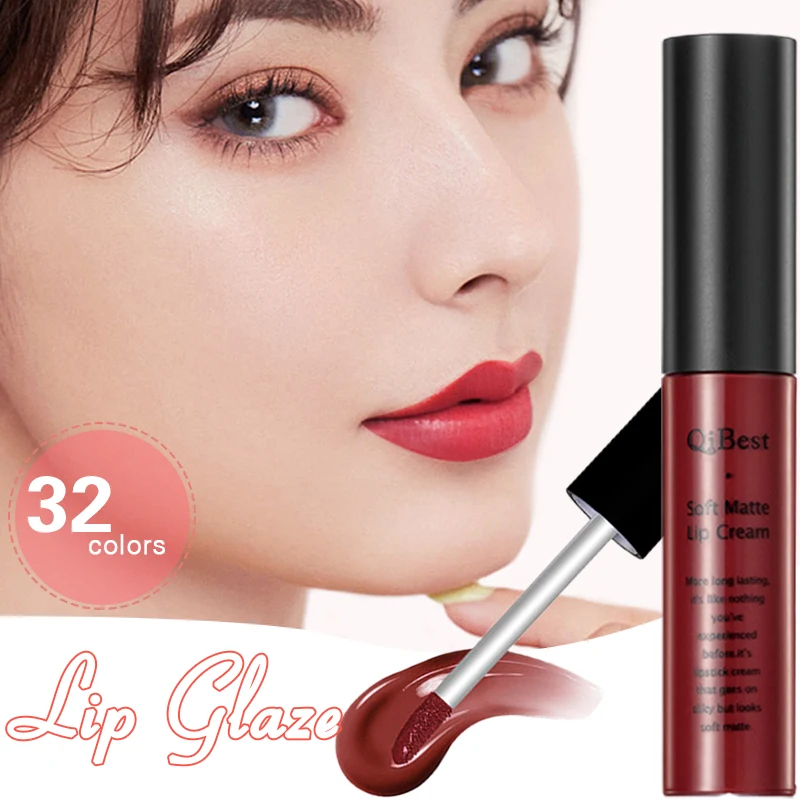 Rouge à lèvres en velours mat, 32 couleurs, glaçure à lèvres, durable, ne se décolore pas, Eig88