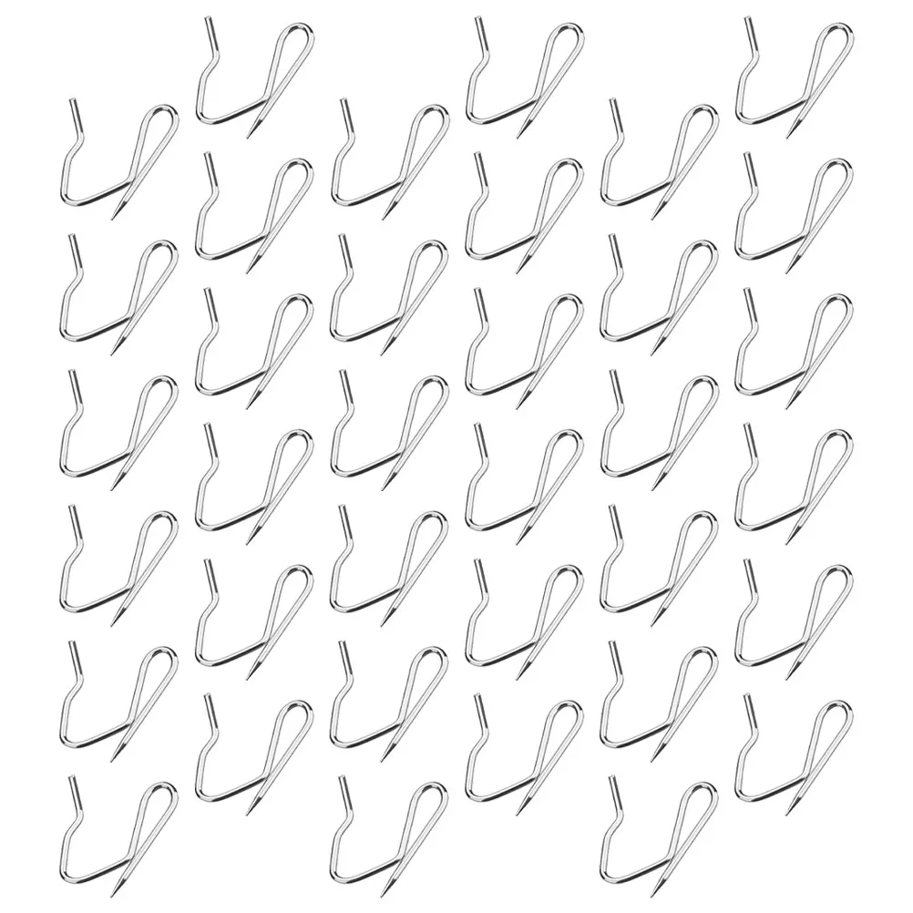 

58 Pcs Hook Pin Steel Drapery Hooks Curtain Hooks Drapery Accessories Beaded Shower Lace Repair Replacement
