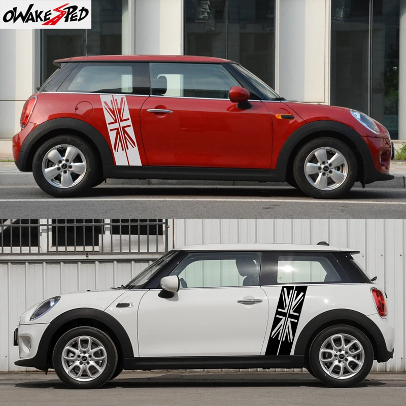 

2 шт. наклейки на кузовную дверь с обеих сторон для MINI Cooper R50 R52 R53 R55 R56 R57 R58 R59 F56 F57 виниловые наклейки