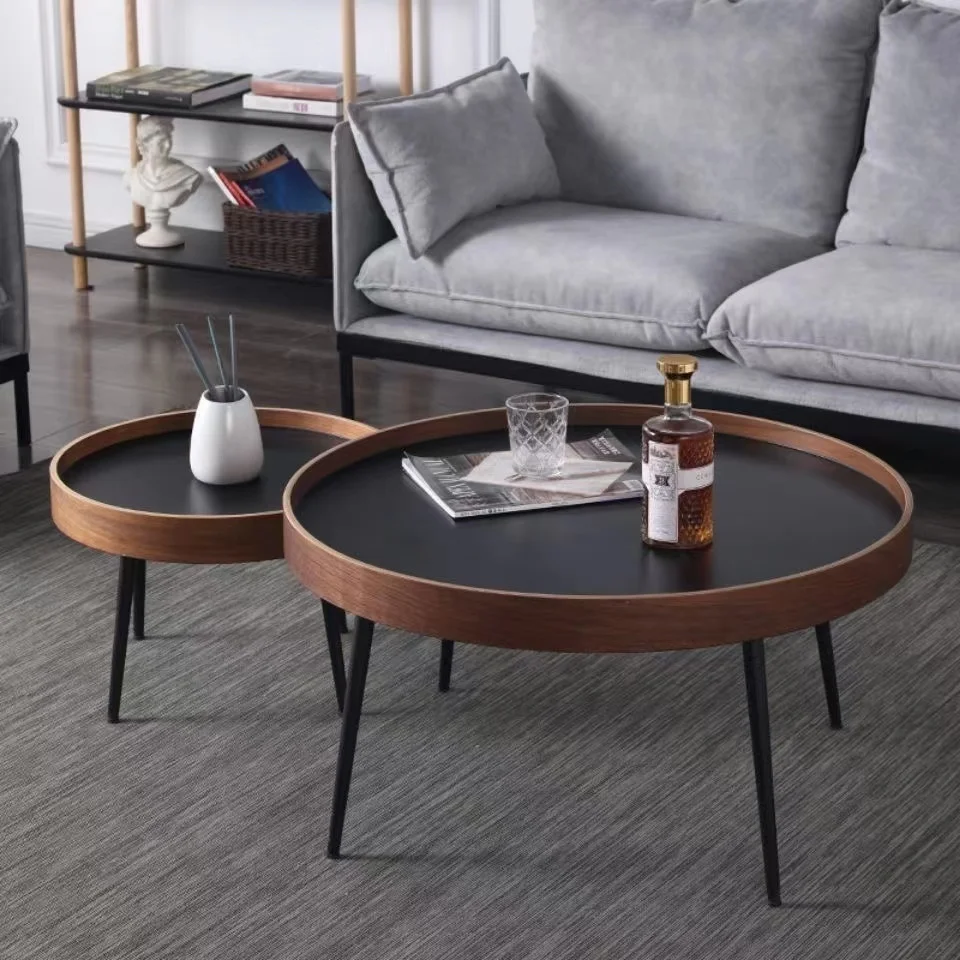 

Nordic Small Round Table Modern Minimalist Living Room Balcony Bedroom Simple Assembled Small Coffee Table Dropshipping