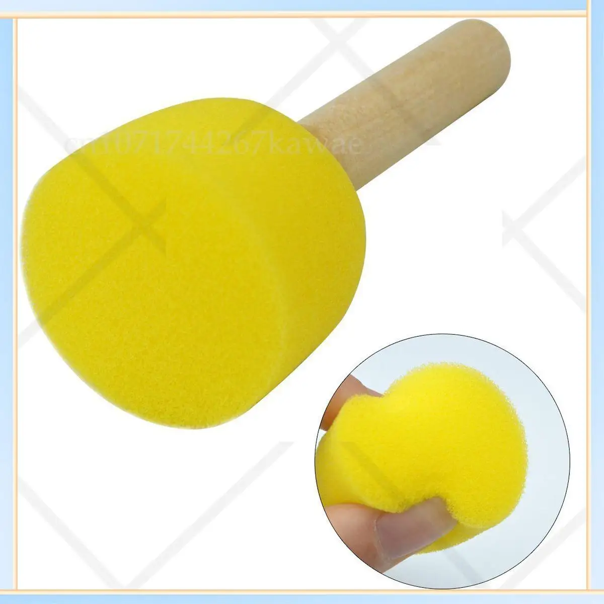 

-A16I 20 PCS Round Sponges Brush Set Kids Painting Tools - Sponge Painting Set DIY Painting Tools In 4 Sizes For Kids