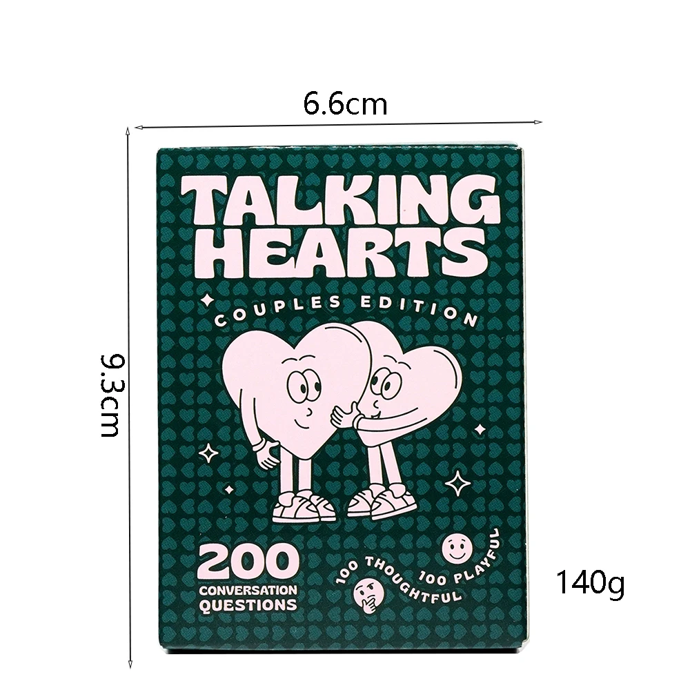 Talking Hearts Conversation Cards, Casais Card Game, Date Nights, Travel Adventures, Grande presente dos namorados para casais