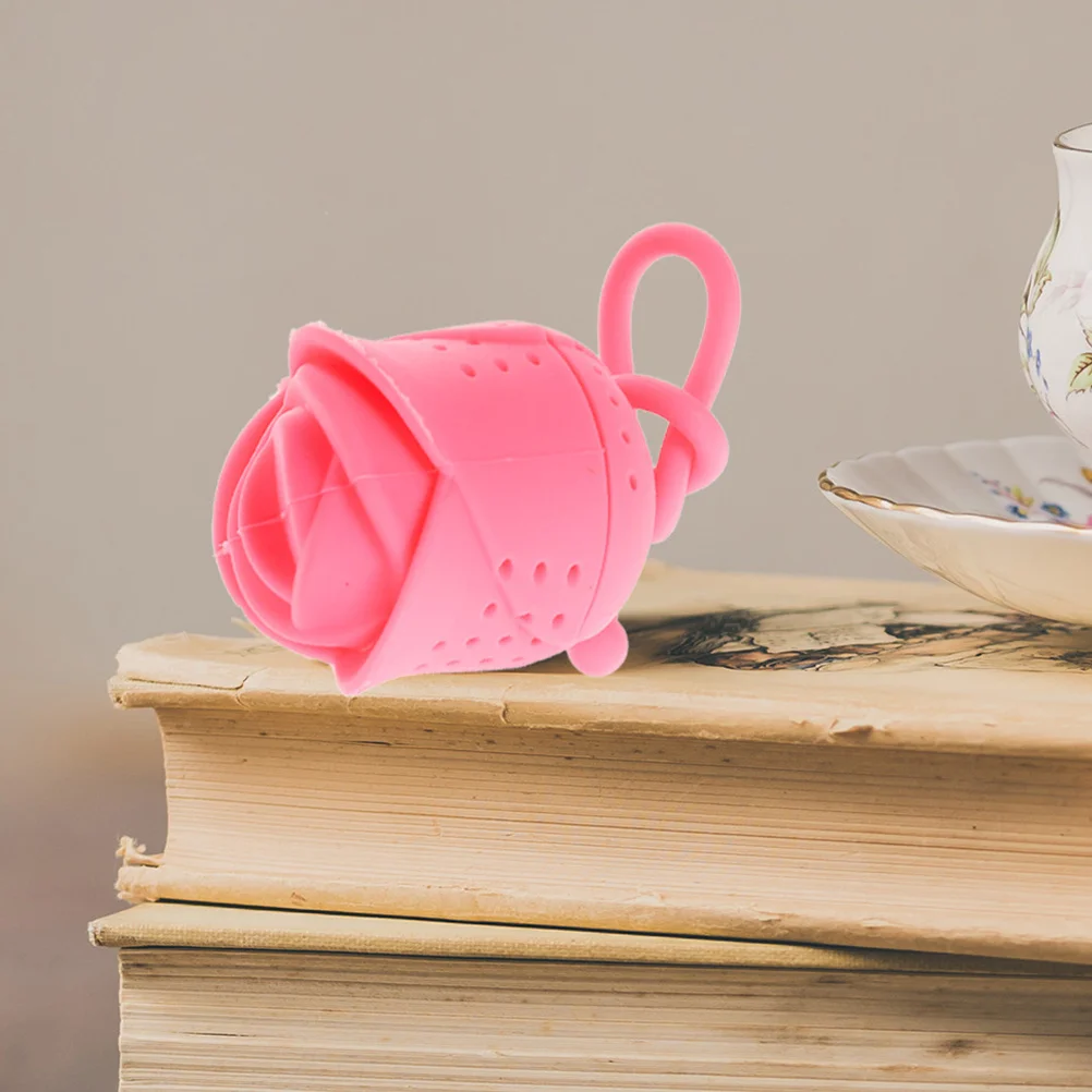 

Silicone Rose Flower Infuser Reusable Loose Leaf Tea Strainer For Home Office Tea House Gift Brewing Gadget Kitchen Bar