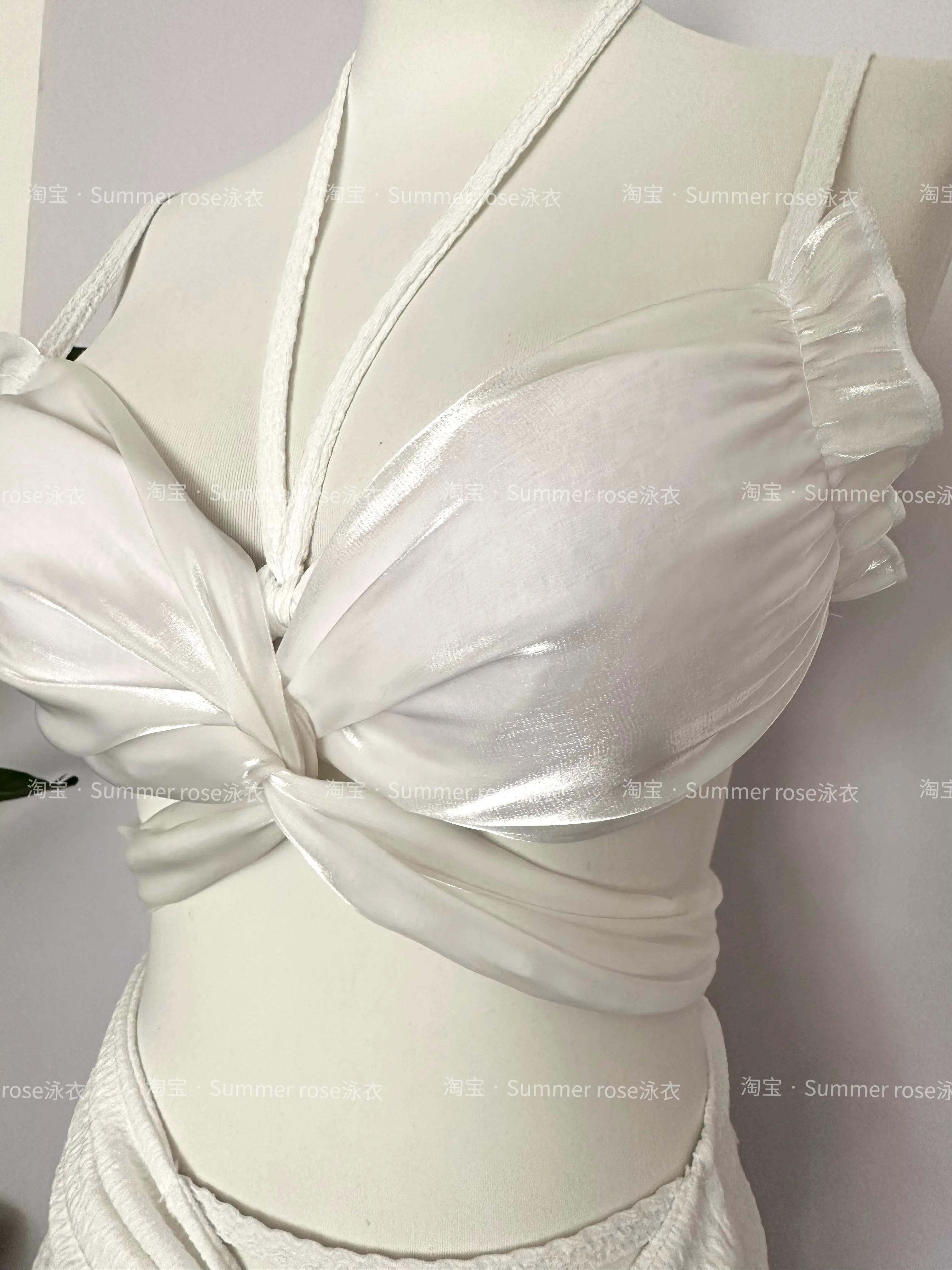 2024 Summer New Hot Girl Season Beach Vacuum Bikini Women Sexy Fashion White Bikini Student Casual Swim Suit Y2k Swimming Wear