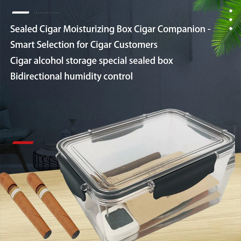 Cigar Moisturizing Box Sealed Le Buckle Cigar Box Cigar Cabinet Moisture-Proof And Insect Proof 20 Pack Combination