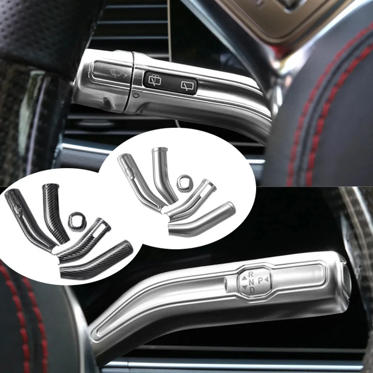 Car Steering Wheel Shift Lever Wiper Rod Cover For Mercedes Benz AMG A B CLA GLE GLS GLB GLA A35 W177 W247 C118 W167 V167 X167