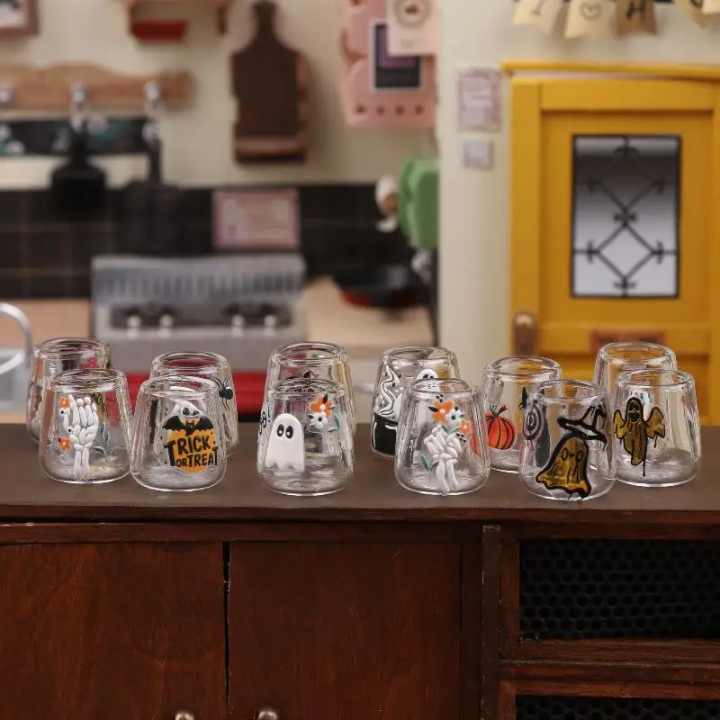 1/12 Poppenhuis Miniatuur Simulatie Helder Glazen Beker Model Keuken Accessoires Voor Poppenhuis Decor Kids Fantasiespel Speelgoed Gift