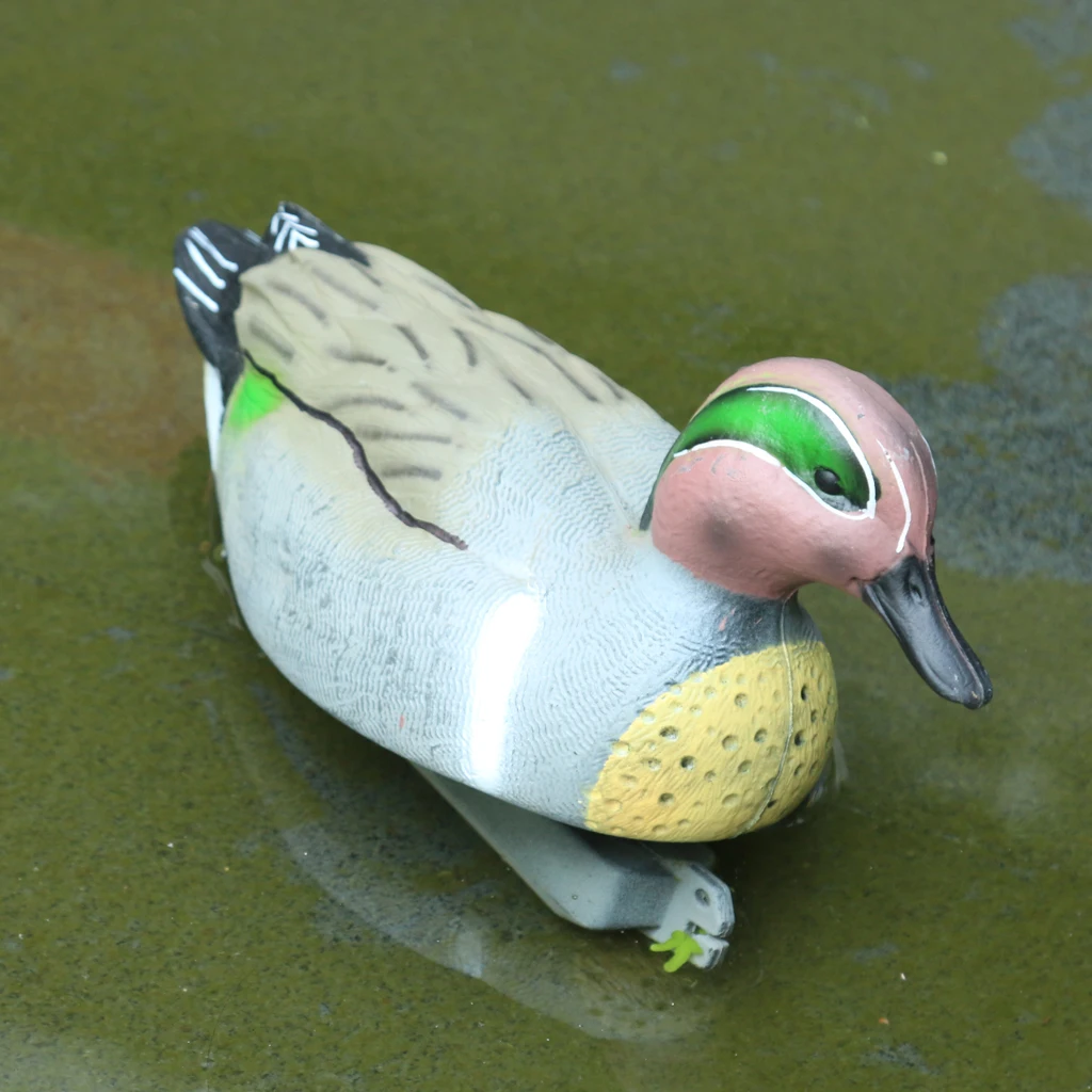 5 tipos de adorno de animales flotantes de agua realista, figuritas de pato realistas, escarcha de caza para estanque de jardín, espantapájaros flotante