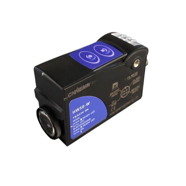 

Датчик цветового кода HW50-W-RGB TL50-W-815 Машина для изготовления пакетов Датчик данных Отслеживание и коррекция отклонения Электрический глаз