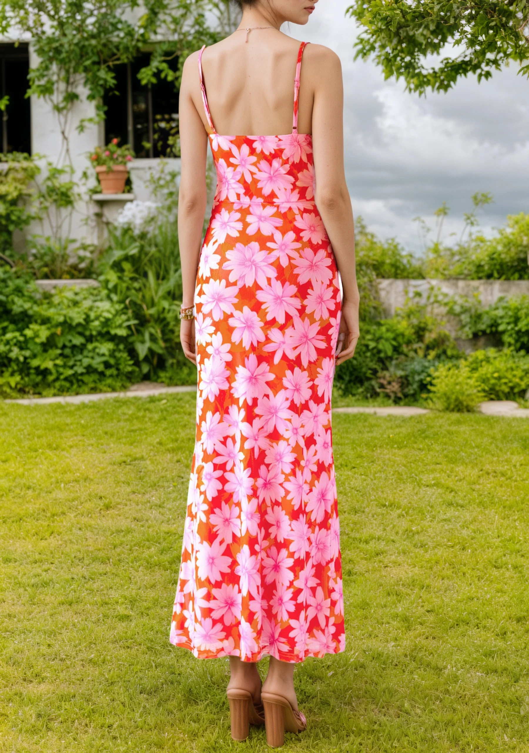 2025, Herbst, langes Damenkleid, ärmellos, plissierter Saum, schmale Passform, Hochzeitsgäste, Hosenträger, langes Kleid, Abendessen, modisches Dressing