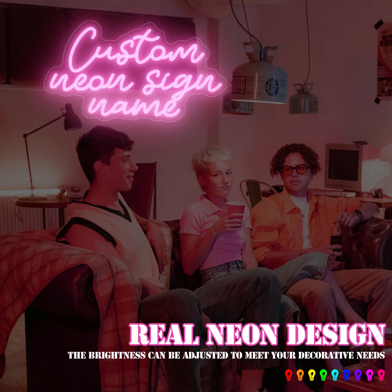 

Custom Neon Sign Wedding Party Neon Background Sign USB Multi Font Color For Birthday Manor Bedroom Bar Wall LED Decorative Neon