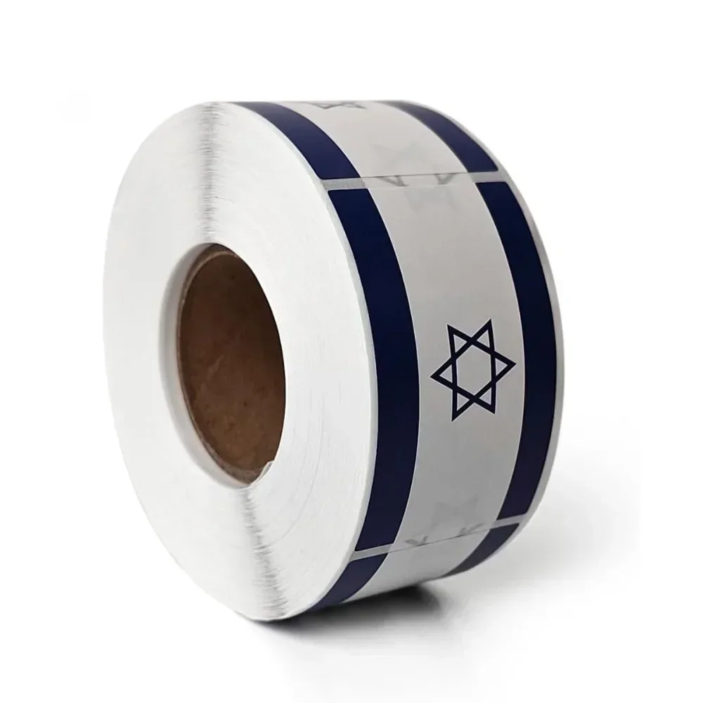 Israel Flag Stickers - Coated Paper Decals with Israeli Flag Design, Perfect for Laptops, Windows, Cars and More!