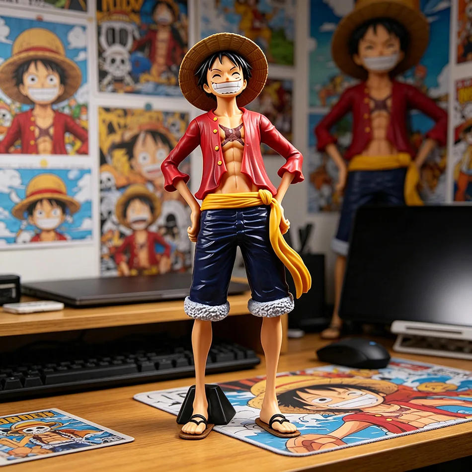 Figura de Acción Coleccionable de Monkey D. Luffy - One Piece, Muñeco de PVC Sonriente y Seguro de Sí Mismo, Juguete de Colección, Regalo