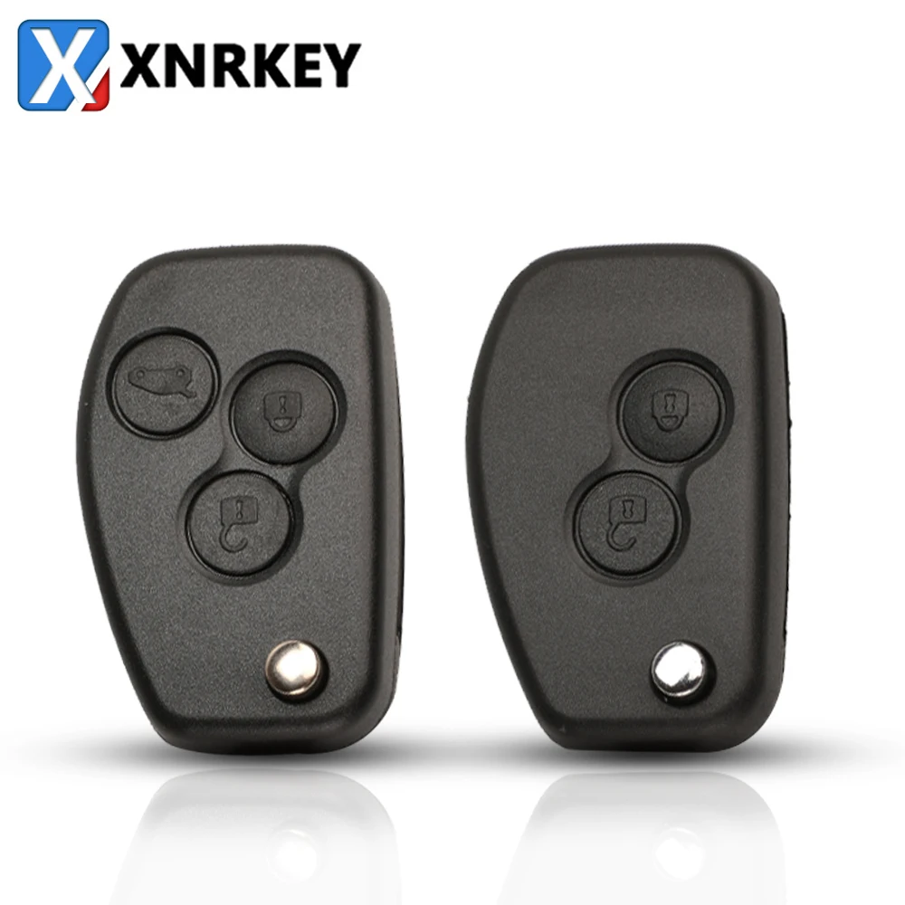 

XNRKEY Modified Flip Car Key Shell Case For Renault Duster Logan Fluence Clio Kangoo Sandero With 2/3 Buttons VAC102 NE73 Blade