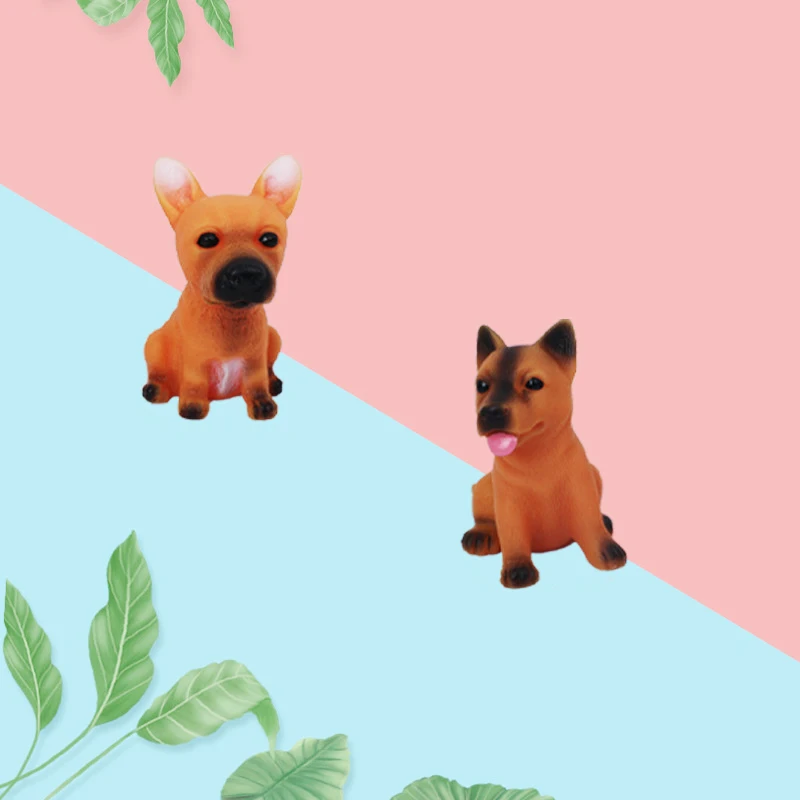 Cartoon Cute Pet Dog Pinch Will Sound Toy Set Funny Lovely Animal Modelling Children's Bath Toy Kids Birthday Party Holiday Gift