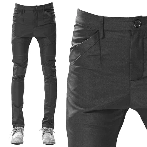 

27-46 2024 New Men's Clothing Casual Pants Boot Cut Jeans Skinny Slim Trousers Stage Singer Costumes