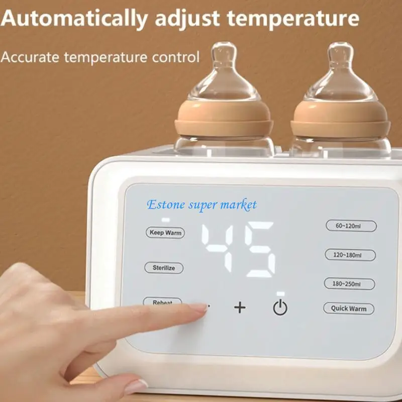 090B Family Friendly คู่เครื่องอุ่นขวดนม 280W ประสิทธิภาพสูงเครื่องอุ่นนมทารกสำหรับหลายทารก Feeding ความต้องการ