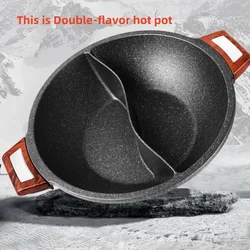 Premium Commercial Grade Single Pot/Double-flavor Hot Pot with Deepening Skewer Pot and Large Capacity Maifanite Hot Pot