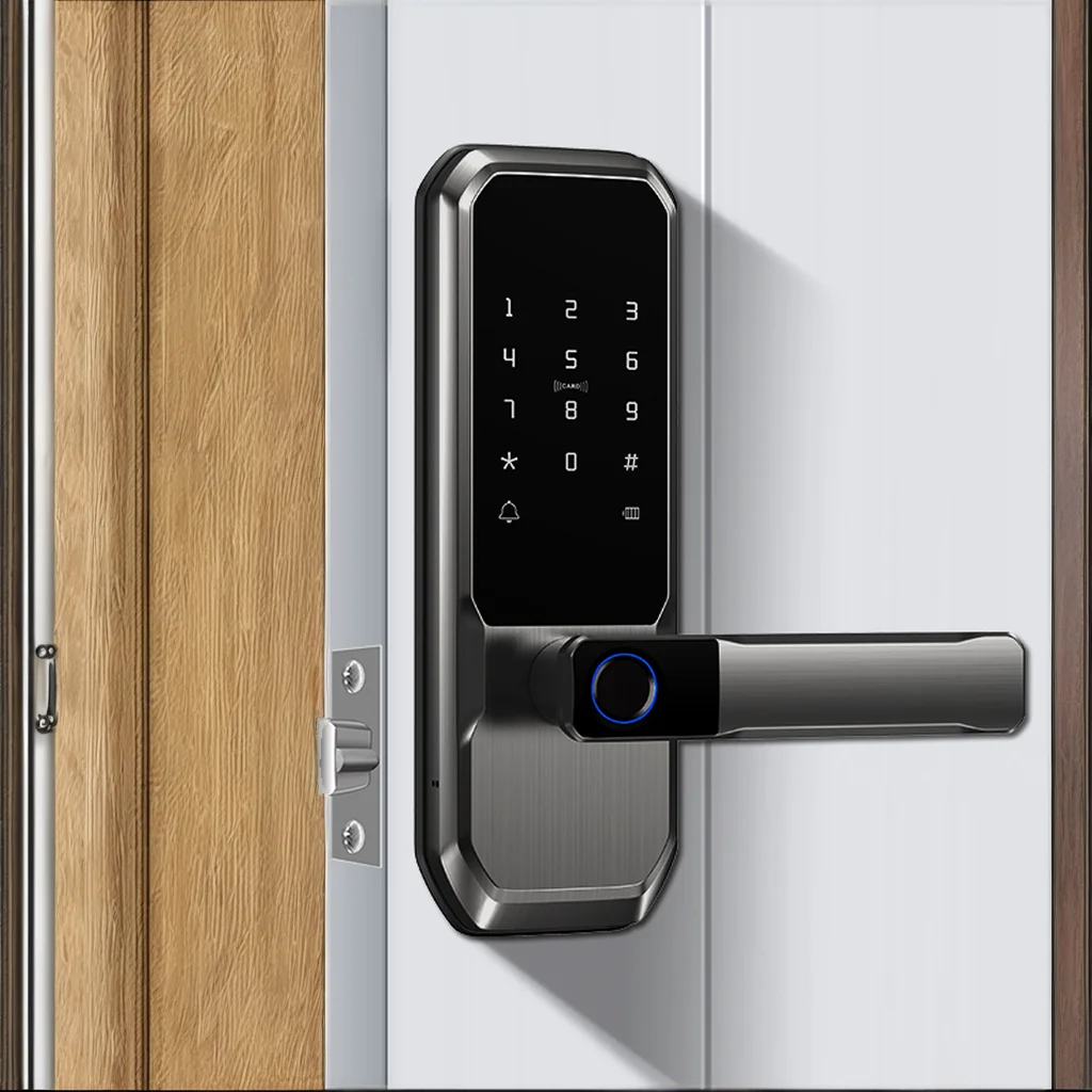 DL 30 Stainless Steel/Brass Smart Lock  App Cloud  Code Enabled Digital Deadbolt WIFI Unlock Fingerprint Aluminum Home