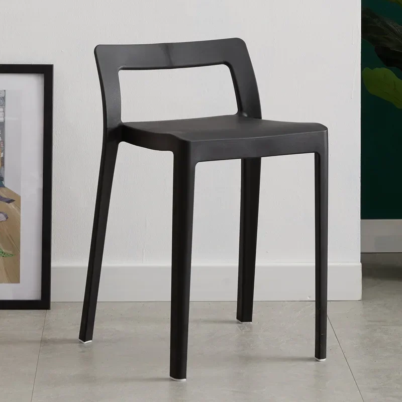 Простой пластиковый табурет, бытовой обеденный стул для взрослых, скамейка для столовой, высокая скамейка, стул с полой спинкой, новинка, хит продаж