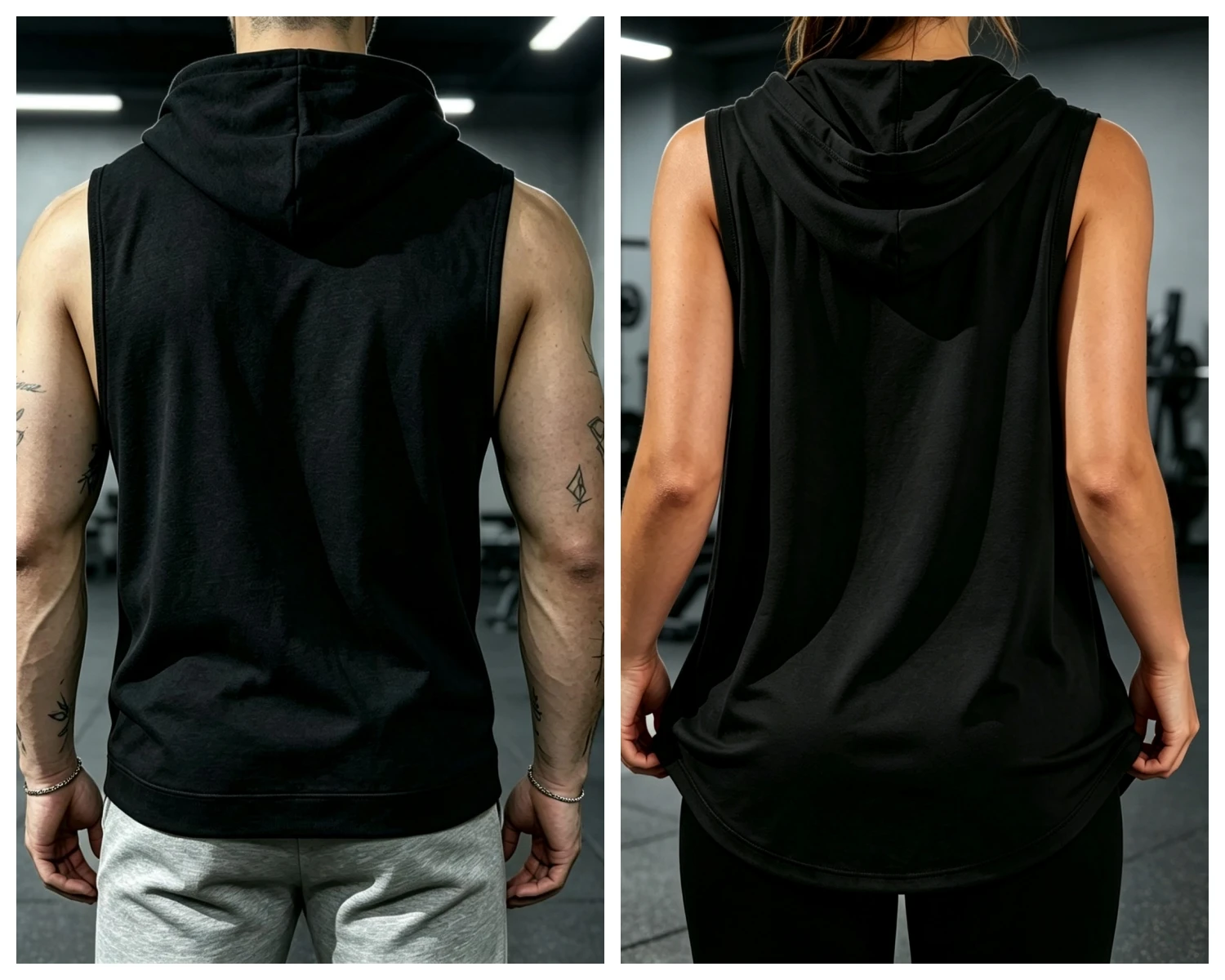 Men Women Unisex Sleeveless Hooded Tank Top Shooting Star Graphic Print Gym Workout Hoodie Vest Retro Streetwear Couple Matching Fitness Training Sling Shirts - view 5